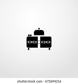 alarm clock icon. vector sign symbol on white background