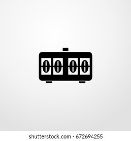 alarm clock icon. vector sign symbol on white background