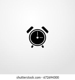 alarm clock icon. vector sign symbol on white background