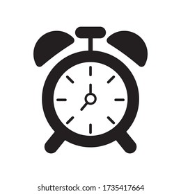 Alarm clock icon vector simple design