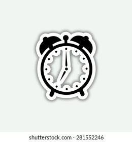 alarm clock icon - vector sticker
