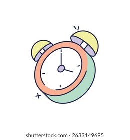 Icono de reloj de alarma Vector ilustración de stock