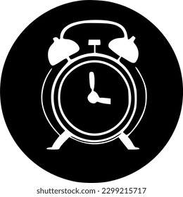 ilustración de símbolo vector de icono de reloj de alarma
