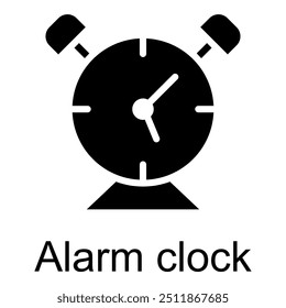 Ilustración de símbolo de Vector de icono de reloj despertador