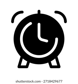 Ilustración de diseño de símbolo de Vector de icono de reloj de alarma