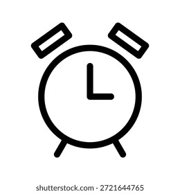 Ilustración de diseño de símbolo de Vector de icono de reloj de alarma