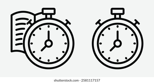 Alarm Clock Icon Vector. Alarm Clock Icon for Time Management. Digital Alarm Clock Icon. Stopwatch Icon.