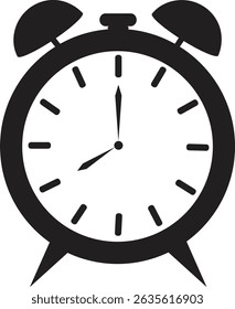 Alarm Clock Icon – Vector Time and Graphic Art Illustration