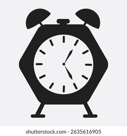 Alarm Clock Icon – Vector Time and Graphic Art Illustration