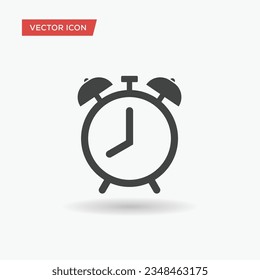 Wecker-Symbol. Wecker-Vektorsymbol für Website-Design, mobile App und Benutzeroberfläche. Vektorgrafik