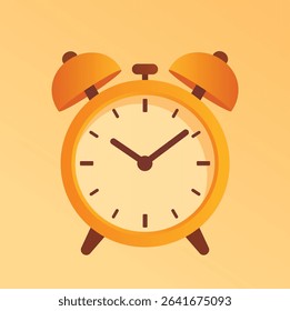 Alarm Clock Icon in Warm Orange Tones