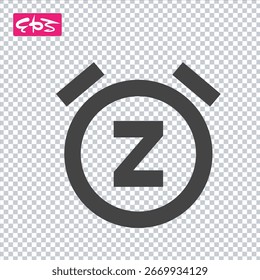 Alarm clock icon, clock icon, watch icon, EPS format vector icon illustration file
