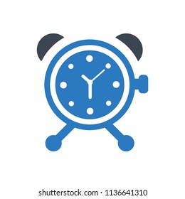 Alarm Clock Icon - Alarm watch vector blue