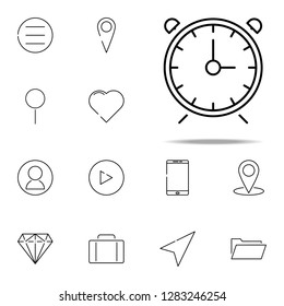 alarm clock icon. web, minimalistic icons universal set for web and mobile