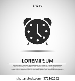 alarm clock icon for web and mobile. flat design style