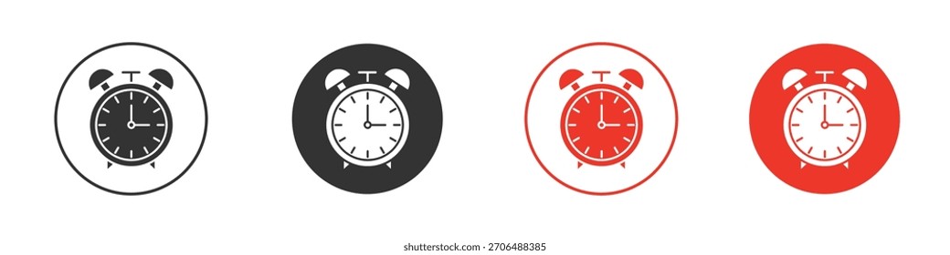 Ícone de relógio de alarme. web vetor design