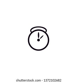 Alarm clock icon with white background 