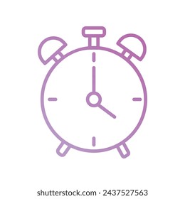 alarm clock icon with white background vector stock illustration