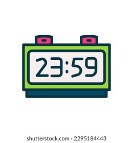 icono de reloj de alarma para tu sitio web, móvil, presentación y diseño de logotipo.