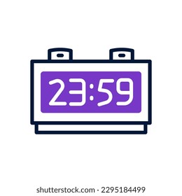 icono de reloj de alarma para tu sitio web, móvil, presentación y diseño de logotipo.
