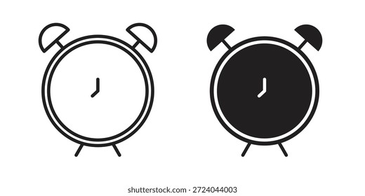 Diseño del logotipo de los iconos del reloj despertador, iconos del pictograma