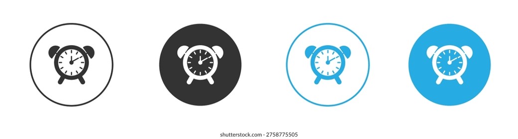 Alarm clock icons logo vector EPS 10, flat vector illustrations