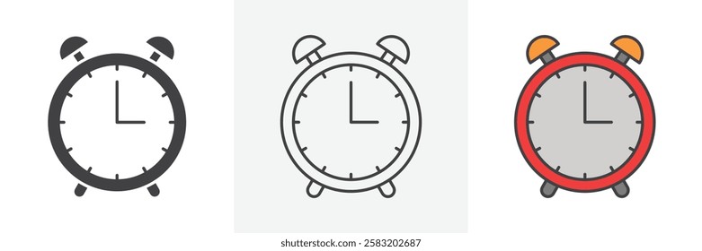 Alarm clock icons pack for website designs