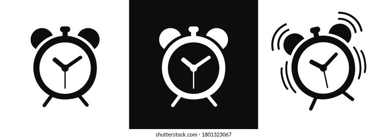 Iconos de reloj de alarma - vector de stock