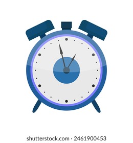 Alarm clock illustrated on white background