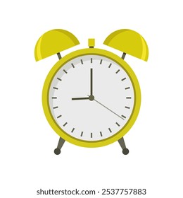 Alarm clock illustrated in vector on background