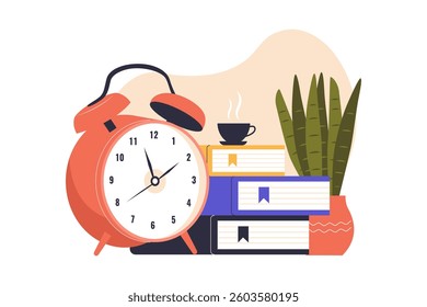 Alarm Clock Illustration Concept. Illustrations for websites, landing pages, mobile apps, posters and banners