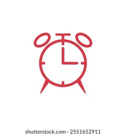 alarm clock illustration design for various purposes. Design element illustration of wall clock, table clock, stopwatch, countdown timer in line style