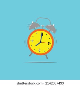 vector de icono plano de la ilustración del reloj de alarma