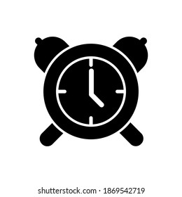 Alarm clock illustration glyphs style education icon vector design, this vector is suitable for icons, logos, illustrations, stickers, books, covers, .etc