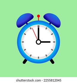 Alarm clock illustration with isolated background