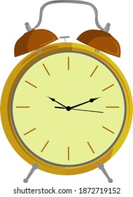 Alarm clock, illustration, vector on white background