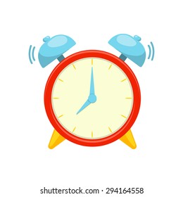 Alarm clock. Isolated icon pictogram. 