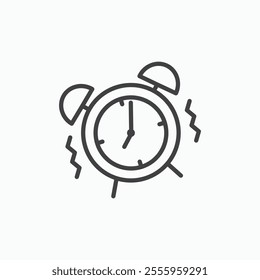 Alarm clock isolated icon. vector illustration.