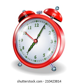 Alarm clock isolated on white background