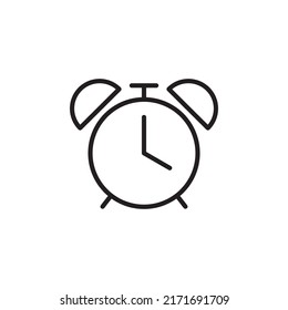 Alarm clock isolated on a white background. Vector illustration of ancient. Set of modern calligraphy styles.