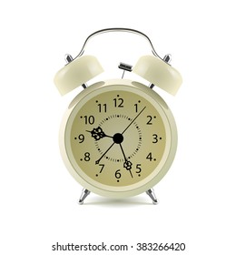 Alarm clock isolated on white background. Vector illustration
