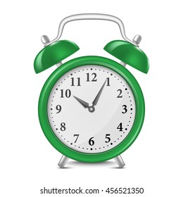 Alarm clock isolated on white. Vector EPS10 illustration.