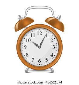 Alarm clock isolated on white. Vector EPS10 illustration.
