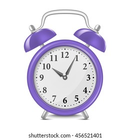 Alarm clock isolated on white. Vector EPS10 illustration.