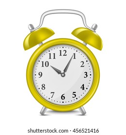 Alarm clock isolated on white. Vector EPS10 illustration.
