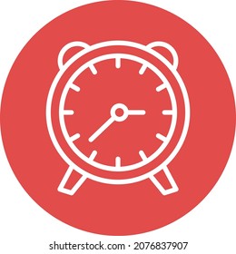 reloj de alarma Isoled Vector icono que puede modificar o editar fácilmente

