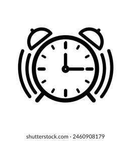 alarm clock, clock, alarm - isolated vector icon	