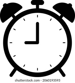 Ilustración vectorial aislada del reloj de alarma.