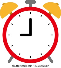 Alarm clock isolated vector illustration.