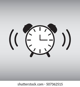 Alarm clock isolated vector sign. Alarm clock vector illustration. Wake up vector icon. Alarm clock vector image.